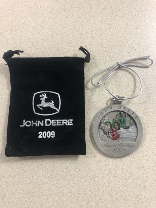 John Deere Jd 2009 8010 Pewter Christmas Ornament 14 In The Series