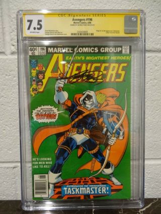 Avengers 196 Cgc 7.  5 Signature Series Signed By George Perez 1st Taskmaster