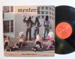 Punk Metal Lp - Mentors - You Axed For It 1985 Death W/ Insert Vg,