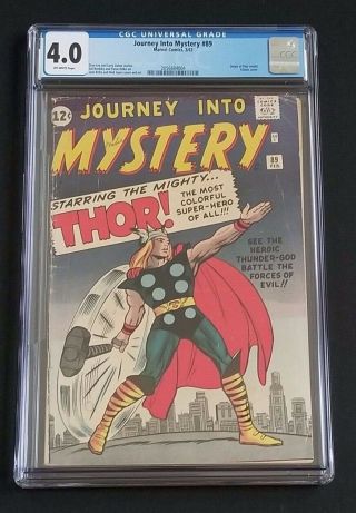 Journey Into Mystery 89 • Cgc 4.  0 • Classic Kirby Cover • Thor • End Game