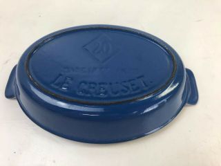 Le Creuset Oval Enamel Cast Iron Au Gratin Baking Dish 20 Blue