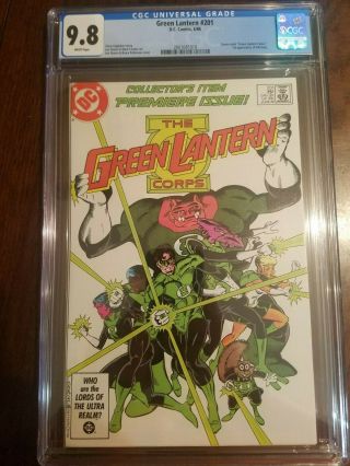Green Lantern Corps 201 Cgc 9.  8 White Pages " Key " First Appearance Of Kilowog