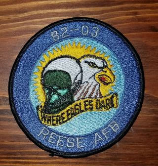 Usaf Undergraduate Pilot Training Class Patch 82 - 03 Reese Air Force Base