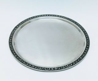 Oneida Custom Mediterranean 18/8 Stainless 9 1/2 " Round Serving Platter Plate