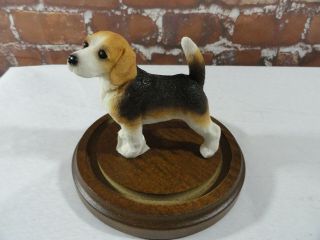 Vintage Stone Critter Beagle Figurine Decor Cute 2.  5 " Long 3.  5 " Tall
