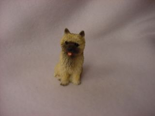 Cairn Terrier Red Puppy Figurine Dog Hand Painted Resin Miniature Small Mini