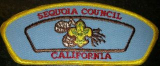 Sequoia Council Shoulder Patch Csp T - 2 Fresno,  California Bsa