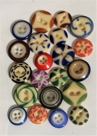Vintage China Stencil,  Ringer Buttons