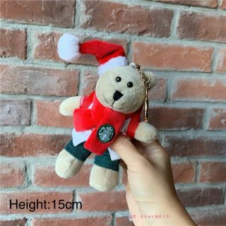 Starbucks 2019 China Merry Christmas Red Hat Mini Bearista Bear