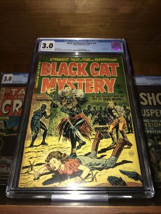 Black Cat Mystery 43 (1953) Cgc 3.  0 (g/vg) Bondage Cover Precode Horror