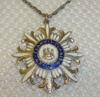 Vintage Masonic Mason Knights Templar Order Of The Phoenix Pendant With Necklace