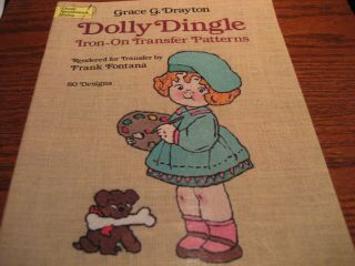 Vtg Dolly Dingle Iron - On Transfer Patterns /frank Fontana 80 Designs 1984