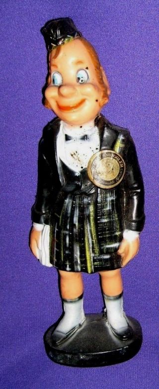 10 Inch Scotsman Piper In Kilt - Vintage Old Smuggler Scotch Advertising Figure