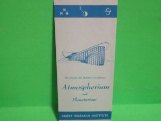 Atmospherium And Planetarium Brochure/folder University Of Nevada