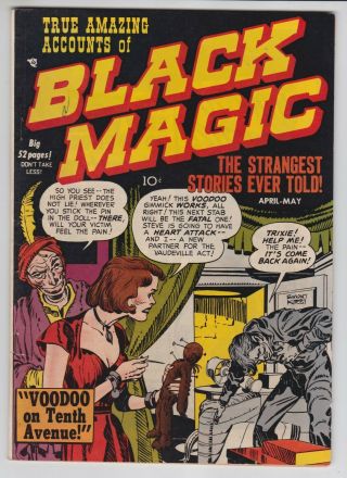Black Magic Vol 1 4 F - Vf 7.  0 Joe Simon Jack Kirby Art 1950