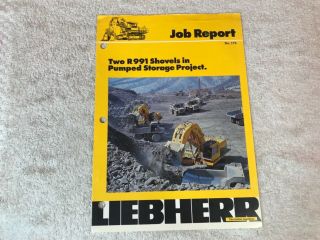 Rare 1970s Liebherr R991 Hydraulic Shovel Excavator Dealer Brochure