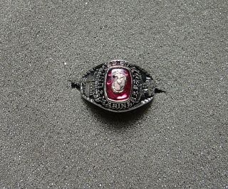 Ladies U.  S.  Marine Corps Ring By Jostens With Stone,  Size 7.  5