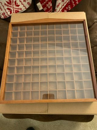 Thimble Wall Shelf Display Case For 100 Thimbles With Cover