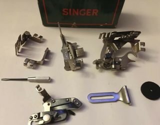 SINGER SEWING MACHINE ATTACHMENTS W/BOX 160809 FEATHERWEIGHT 2