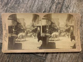California Stereoview In The Heart Of China Town San Francisco