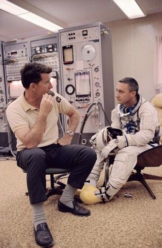 Gemini 3 / Nasa 4x5 Color Transparency - Gus Grissom With Schirra