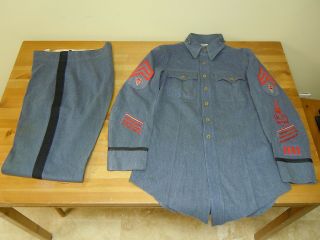 Vintage Culver Military Academy U.  S.  Army Rotc Unifrom Shirt 38r & Pants 31