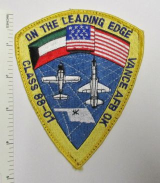 Kuwait Air Force Usaf Pilot Training Class 88 - 01 Patch Vance Vintage