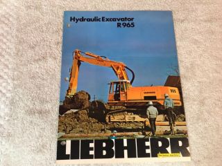 Rare 1974 Liebherr R965 Hydraulic Excavator Dealer Brochure