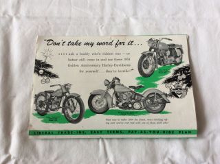 1954 Harley - Davidsons Golden Anniversary Accessory Pamphlet