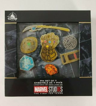 Marvel Studios The First 10 Years Pin Set Of 7 Disney