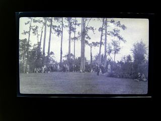 1910s Photo Negative Well Dressed Men Women In Clearing Woods Trees 5.  5x3.  25 E
