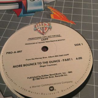 Zapp - More Bounce To The Ounce - 12 " Vinyl Promo 1st Press Bootsy Pro 897