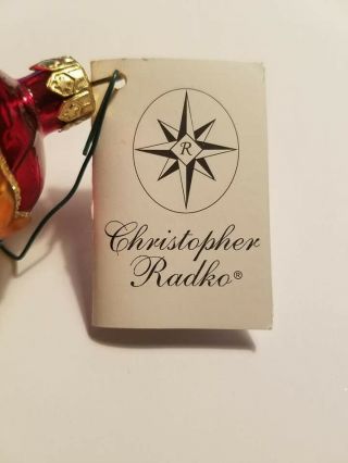 1999 CHRISTOPHER RADKO CHRISTMAS NUTCRACKER ORNAMENT TEA TIME CRACKER 7 