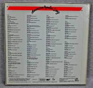 American Popular Song 7 Record Boxed Set Smithsonian CBS 1984 Bennett Sinatra 2