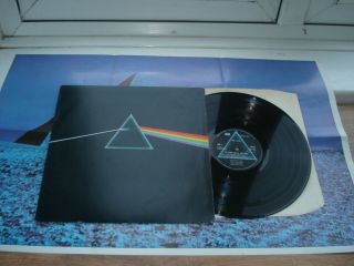 Pink Floyd Dark Side Of The Moon A5/b5 Audio Poster 1970s Uk Lp