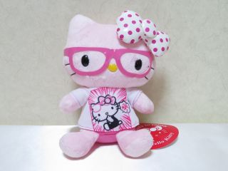 2013 Only In Japan Hello Kitty Pink Polka Dot Bow Glasses T Shirt Plush