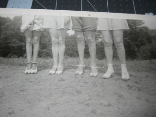 Abstract Women Legs Woman Dress Pulled Up Lady Sexy Leg Vintage Snapshot Photo