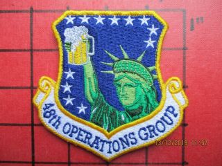 Air Force Squadron Patch Usaf 48 Og Lakenheath Operations Group,  Beer