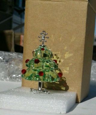 Swarovski Crystal Figurine Christmas Tree Ornament No Box