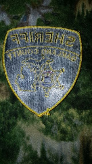 Patch MI MICHIGAN OAKLAND COUNTY SHERIFF STATE SHAPE OUTLINE TAKE - OFF 2