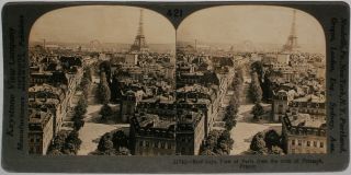 Keystone Stereoview Eiffel Tower & Ferris Wheel,  France From 1910s Education Set