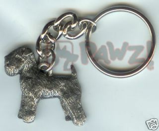 Wheaten Terrier Dog Fine Pewter Keychain Key Chain Ring