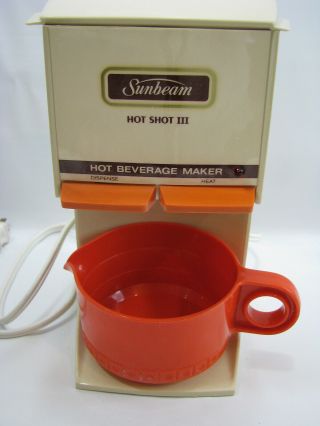 Vintage Sunbeam Hot Shot 3 Iii Hot Water Heater Beverage Maker W Mug 1450 Watt