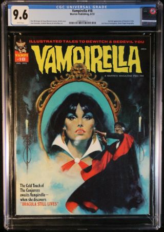 Warren Vampirella 18 - Cgc 9.  6 - Nm,  Wp - 2nd Dracula - Enrich Cover