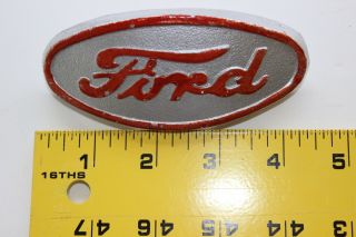 Vintage Ford 8n Tractor Front Hood Emblem Measures 2” X 4 3/8”