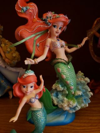 Enesco Disney Showcase Ariel Couture De Force Resin Little Mermaid Figurine Set