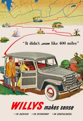 Willys Station Wagon - 1949 Vintage Advertising Poster