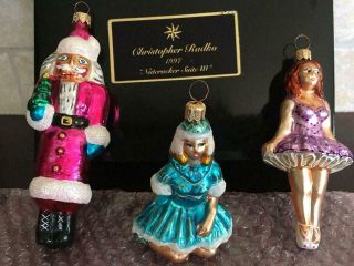 3 PC Christopher Radko NUTCRACKER SUITE III Holiday Christmas Ornament Set 3 2