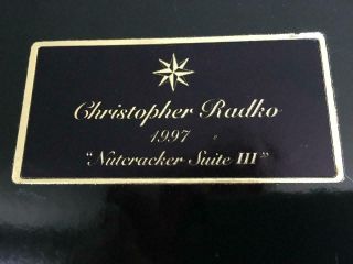 3 PC Christopher Radko NUTCRACKER SUITE III Holiday Christmas Ornament Set 3 3