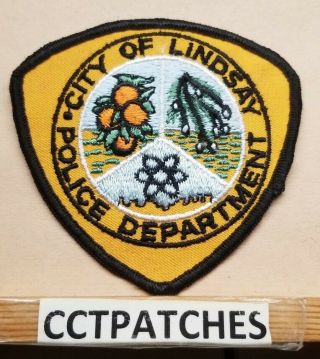 City Of Lindsay,  California Police Shoulder Patch Ca